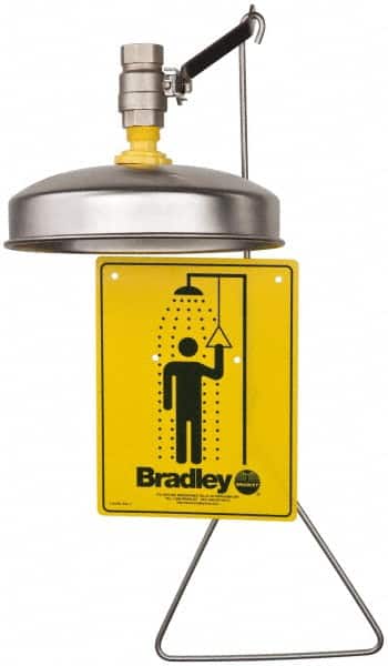 Bradley - Plumbed Drench Showers Mount: Vertical Shower Head Material: Plastic with Stainless Steel - Exact Tooling