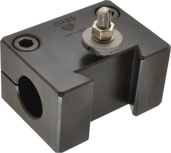 Aloris - Series CXA, #41D Boring Bar Tool Post Holder - 13 to 18" Lathe Swing, 2-1/4" OAH, 1-1/8" Centerline Height - Exact Tooling