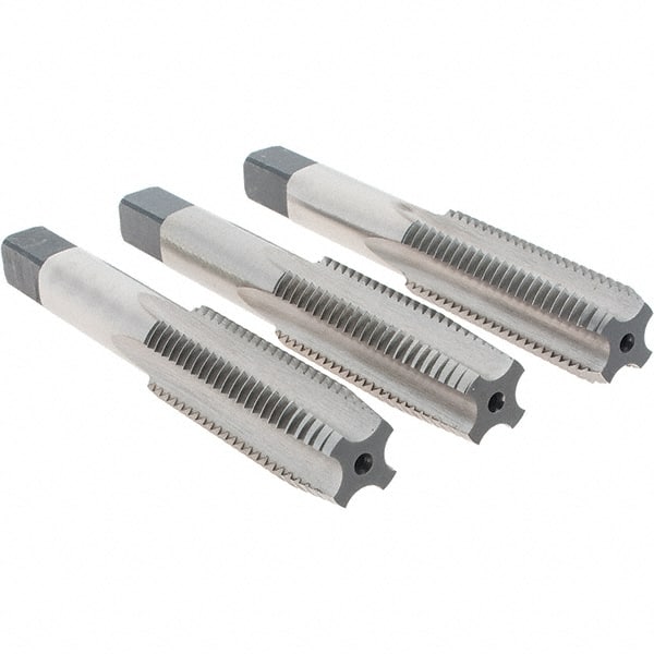 Vermont Tap & Die - M16x2.00 Metric, 4 Flute, Bottoming, Plug & Taper, Bright Finish, High Speed Steel Tap Set - Right Hand Cut, 3-13/16" OAL, 1-13/16" Thread Length, 6H Class of Fit, Series 3105M - Exact Tooling