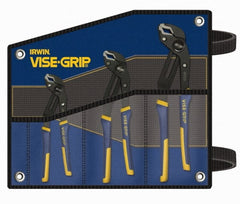 Irwin - 3 Piece GrooveLock Plier Set - Comes in Tool Roll - Exact Tooling