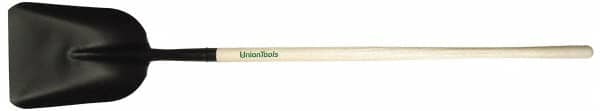 Razor-Back - 15" High x 10-5/8" Wide Square Steel Shovel - 48" Long Wood Straight Handle - Exact Tooling