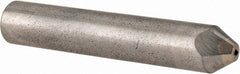 Made in USA - 1/4 Carat Natural Chisel Single Point Diamond Dresser - 2-1/2" Long x 7/16" Shank Diam, 60° Included Angle - Exact Tooling