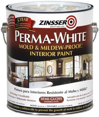 Zinsser - 1 Gal White Semi Gloss Finish Latex Paint - 400 Sq Ft per Gal, Interior/Exterior, <50 gL VOC Compliance - Exact Tooling
