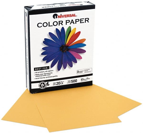 UNIVERSAL - 8-1/2" x 11" Goldenrod Copy Paper - Use with Laser Printers, Copiers, Offset Presses, Spirit Duplicators - Exact Tooling