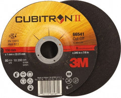 3M - 36 Grit, 6" Wheel Diam, 7/8" Arbor Hole, Type 27 Depressed Center Wheel - Ceramic, Resinoid Bond, S Hardness, 10,200 Max RPM - Exact Tooling
