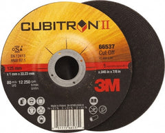 3M - 60 Grit, 5" Wheel Diam, 7/8" Arbor Hole, Type 27 Depressed Center Wheel - Ceramic, Resinoid Bond, S Hardness, 12,250 Max RPM - Exact Tooling
