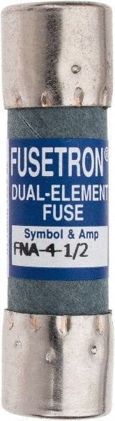 Cooper Bussmann - 250 VAC, 4.5 Amp, Time Delay Pin Indicator Fuse - Fuse Holder Mount, 1-1/2" OAL, 10 at 125 V kA Rating, 13/32" Diam - Exact Tooling