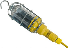 Woodhead Electrical - 120 VAC, 100 Watt, Electric, Incandescent Portable Handheld Work Light - 25' Cord, 1 Head, 1,000 Lumens, Zinc-Plated Steel, 120.65mm Wide x 457.2mm High - Exact Tooling