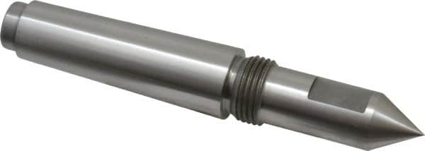Riten - 3/4" Head Diam, Steel Long Point Solid Dead Center - 3MT Morse Taper, 3/4" Point Diam, 2" Point Length, 2-7/16" OAL - Exact Tooling