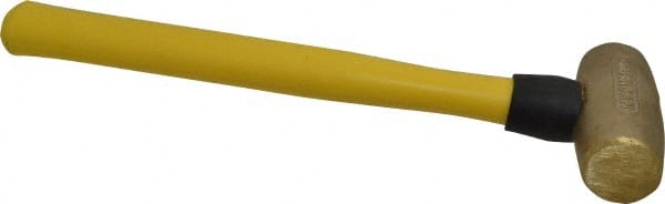 American Hammer - 3 Lb Head Nonmarring Mallet - 14-1/2" OAL, 13" Long Fiberglass Handle - Exact Tooling