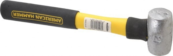American Hammer - 2 Lb Head Nonmarring Mallet - 9-1/2" OAL, 8" Long Fiberglass Handle - Exact Tooling