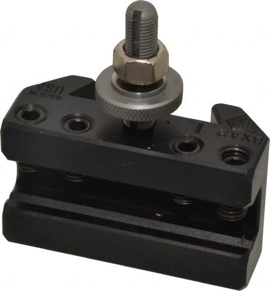 Aloris - Series BXA, #2 Boring, Turning & Facing Tool Post Holder - 10 to 15" Lathe Swing, 1-3/4" OAH, 11/16" Max Tool Cutting Size, 1-3/16" Centerline Height - Exact Tooling