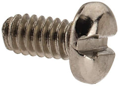 Value Collection - M2x0.40 Metric Coarse, 4mm Length Under Head Slotted Drive Machine Screw - Pan Head, Grade 18-8 & A2 Stainless Steel, Uncoated, Without Washer - Exact Tooling