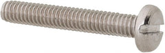 Value Collection - M2.5x0.45 Metric Coarse, 16mm Length Under Head Slotted Drive Machine Screw - Pan Head, Grade 18-8 & A2 Stainless Steel, Uncoated, Without Washer - Exact Tooling