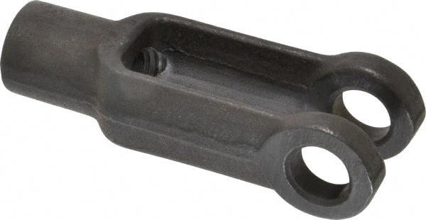 Gibraltar - 1/2-13 Thread, 1-1/8" Yoke Width, Carbon Steel, Tapped Yoke - 1/2" Hole Diam, 1-7/8" Hole Center to Neck, 15/16" Yoke Arm Height, 13/16" Neck Diam, 1-1/8" Neck Length, 3" OAL - Exact Tooling