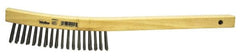 Weiler - Hand Wire/Filament Brushes - Wood Curved Handle - Exact Tooling