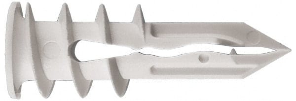 Toggler - #6 to 8 Screw, 1/4" Diam, 1-1/4" Long, 3/8 to 5/8" Thick, Self Drilling Drywall & Hollow Wall Anchor - Thermoplastic Alloy, Grade Proprietary Thermoplastic Alloy, Use in Drywall - Exact Tooling