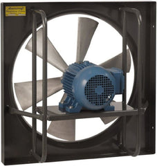 Americraft - 24" Blade, Direct Drive, 1 hp, 7,425 CFM, Explosion Proof Exhaust Fan - 30-1/2" Opening Height x 30-1/2" Opening Width, 3.6/1.8 Amp, 230/460 Volt, 1 Speed, Three Phase - Exact Tooling