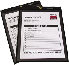 C-LINE - 25 Piece Clear Stitched Shop Ticket Holder - 12" High x 9" Wide - Exact Tooling