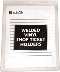 C-LINE - 50 Piece Clear Shop Ticket Holder - 12" High x 9" Wide - Exact Tooling