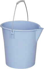 Ability One - 12 Qt, Plastic Round Blue Single Pail with Pour Spout - Handle Included - Exact Tooling
