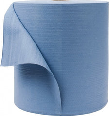 WypAll - X80 Dry Shop Towel/Industrial Wipes - Jumbo Roll, 13-3/8" x 12-1/2" Sheet Size, Blue - Exact Tooling