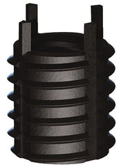 Jergens - 1-8 Internal, 1-1/2 - 12 External, UNC, 1-3/8" Insert Length, Extra Heavy Duty Keylocking Thread Inserts - Carbon Steel, Zinc Phosphate Finish, Grade C1215, 2B Internal Class of Fit, 2A External Class of Fit, Use Tool 215-064743 - Exact Tooling