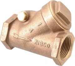 NIBCO - 1" Bronze Check Valve - Y-Pattern, FNPT x FNPT, 200 WOG - Exact Tooling