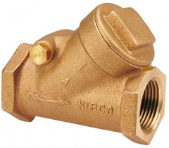 NIBCO - 1" Bronze Check Valve - Y-Pattern, FNPT x FNPT, 200 WOG - Exact Tooling