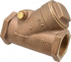 NIBCO - 1-1/4" Bronze Check Valve - Y-Pattern, FNPT x FNPT, 300 WOG - Exact Tooling