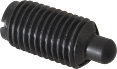 Jergens - M16 x 2.0, 28.5mm Thread Length, 8mm Plunger Projection, Steel Threaded Spring Plunger - 7.87mm Max Plunger Diam, 28.5mm Plunger Length, 1.59 Kg Init End Force, 11.79 Kg Final End Force - Exact Tooling