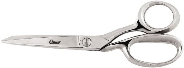 Clauss - 5" LOC, 8" OAL Bent Trimmers - Steel Offset Handle, For Paper, Fabric - Exact Tooling