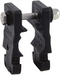 ZSI - 3/8" Pipe, Cushion Clamp - Black, 200 Lb Capacity, Glass Filled Nylon 6 - Exact Tooling
