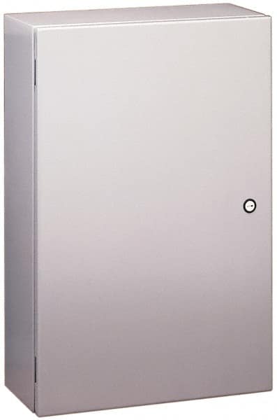 Cooper B-Line - Steel Standard Enclosure Hinge Flat Cover - NEMA 4, 12, 12" Wide x 12" High x 6" Deep, Dirt-tight, Dust-tight, Rainproof & Watertight - Exact Tooling