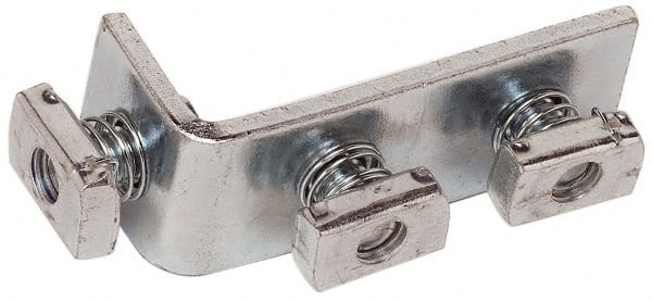 Cooper B-Line - Zinc Plated Carbon Steel 90° Preassembled Strut Fitting - 1/2" Bolt, 3 Holes, Used with Cooper B Line Channel & Strut (All Sizes Except B62 & B72) - Exact Tooling