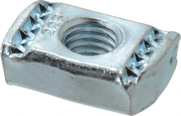 Cooper B-Line - 1/2" Rod, Zinc Plated Carbon Steel Channel Strut Nut with O Spring - 2000 Lb Capacity, 1/2" Bolt, 1 Hole, Used with Cooper B Line B11, B12, B22, B24, B26 & B32 Channel & Strut - Exact Tooling