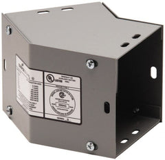 Cooper B-Line - 4 Inch Wide x 4 Inch High, Raceway Elbow End - 45°, Gray, For Use with Lay In Wireways, Type 1 Screw Cover Wireway - Exact Tooling