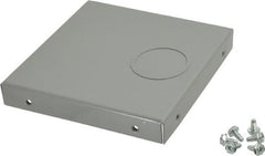 Cooper B-Line - 6 Inch Wide x 6 Inch High, Rectangular Raceway Fitting - Gray, For Use with Lay In Wireways, Type 1 Screw Cover Wireway - Exact Tooling