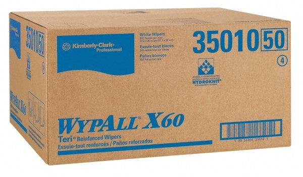 WypAll - X60 1/4 Fold Shop Towel/Industrial Wipes - Exact Tooling