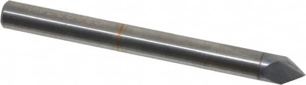Accupro - 3/16" Diam 2 Flute Single End Solid Carbide Chamfer Mill - Exact Tooling