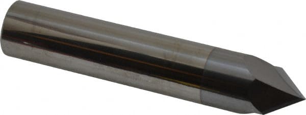 Accupro - 3/4" Diam 2 Flute Single End Solid Carbide Chamfer Mill - Exact Tooling
