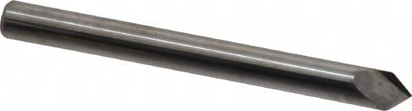Accupro - 3/16" Diam 2 Flute Single End Solid Carbide Chamfer Mill - Exact Tooling