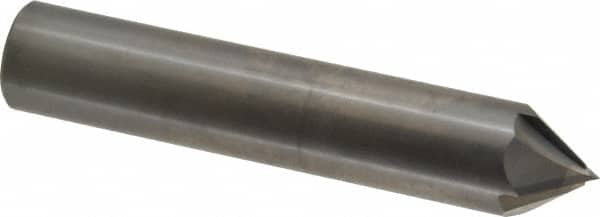 Accupro - 3/4" Diam 4 Flute Single End Solid Carbide Chamfer Mill - Exact Tooling