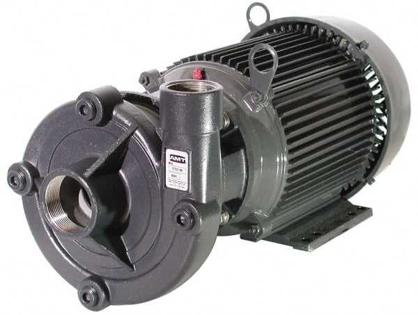 American Machine & Tool - 230/460 Volt, 3 Phase, 2 HP, Stainless Steel Straight Pump - 2 Inch Inlet, 1-1/2 Inch Outlet, Stainless Steel Impeller, Viton Seal - Exact Tooling