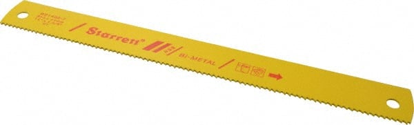 Starrett - 14" Long, 6 Teeth per Inch, Bi-Metal Power Hacksaw Blade - Toothed Edge, 1-5/8" Wide x 0.075" Thick - Exact Tooling