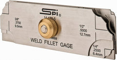 SPI - 1/8 to 1 Inch 420 Stainless Steel Fillet Gage - Use for Fillet and Throat Welds, Checks Weld Sizes, for Concave or Convex Welds - Exact Tooling