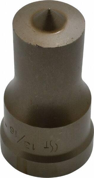 Cleveland Steel Tool - 13/16 Inch Diameter Round Ironworker Punch - 1-1/32 Inch Body Diameter, 1-5/32 Inch Head Diameter, 1-15/16 Inch Overall Length - Exact Tooling