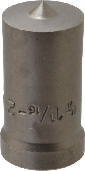 Cleveland Steel Tool - 1-1/16 Inch Diameter Round Ironworker Punch - 1-1/32 Inch Body Diameter, 1-5/32 Inch Head Diameter, 1-15/16 Inch Overall Length - Exact Tooling
