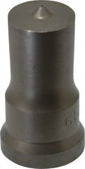 Cleveland Steel Tool - 15/16 Inch Diameter Round Ironworker Punch - 1-1/16 Inch Body Diameter, 1-7/32 Inch Head Diameter, 2-1/8 Inch Overall Length - Exact Tooling