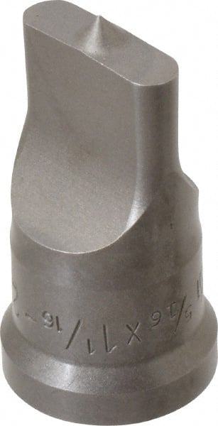 Cleveland Steel Tool - 5/16 Inch Wide Oblong Ironworker Punch - 1-1/16 Inch Body Diameter, 1-7/32 Inch Head Diameter, 2-1/8 Inch Overall Length - Exact Tooling